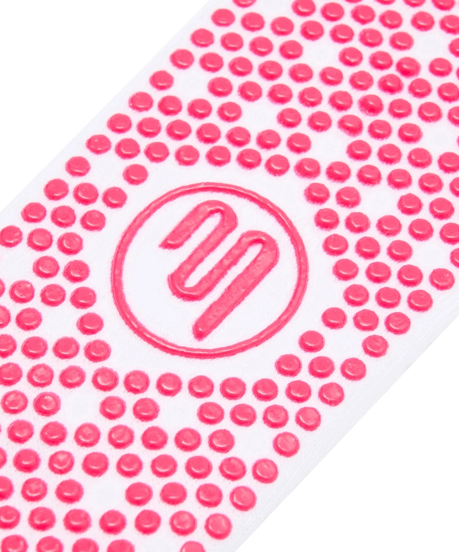 Detailansicht der Sohle mit Anti-Rutsch-Noppen in pinker Farbe
