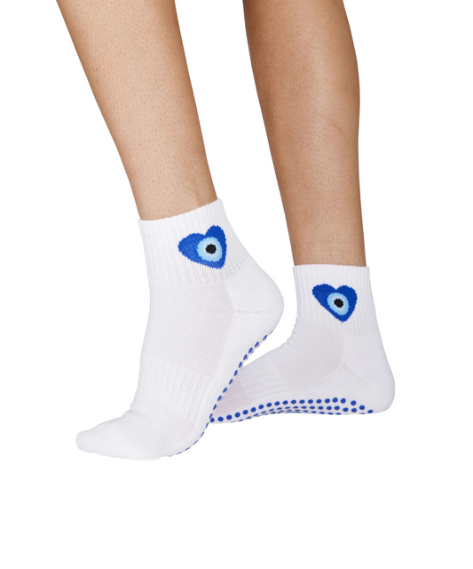 Evil Eye Grip Socken – Schutz & Style für dein Workout