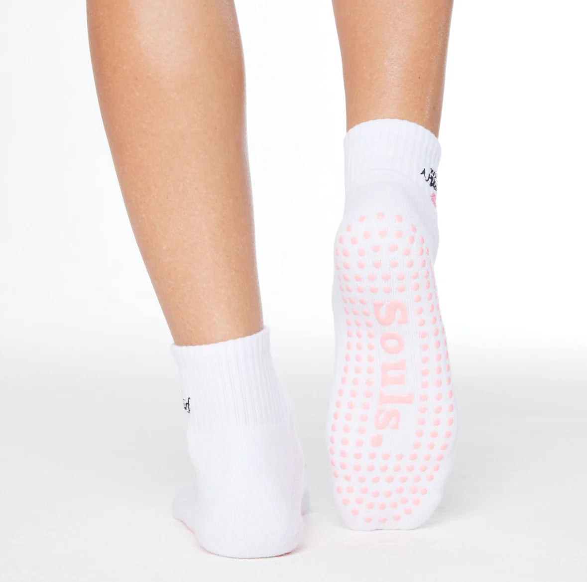 Rutschfeste Statement Socken mit „XOXO A Pilates Girl“ Print