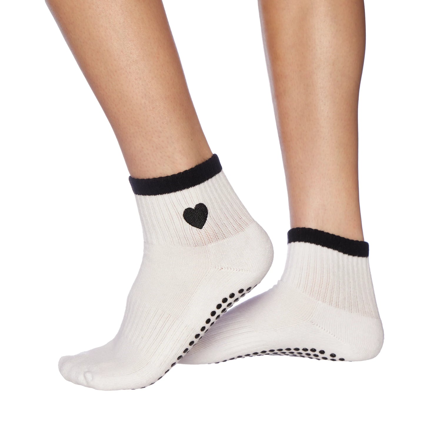 Black Heart Grip Socken – Anti-Rutsch für Pilates & Yoga