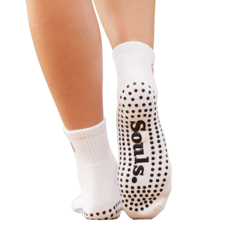 Rutschfeste Souls. Socken mit Statement-Print – für Barre & Gym