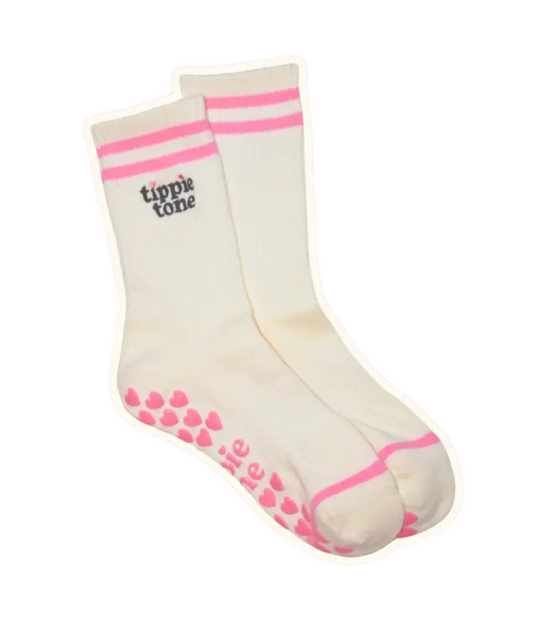 Tippie Tone new classic pink pilates grip socks