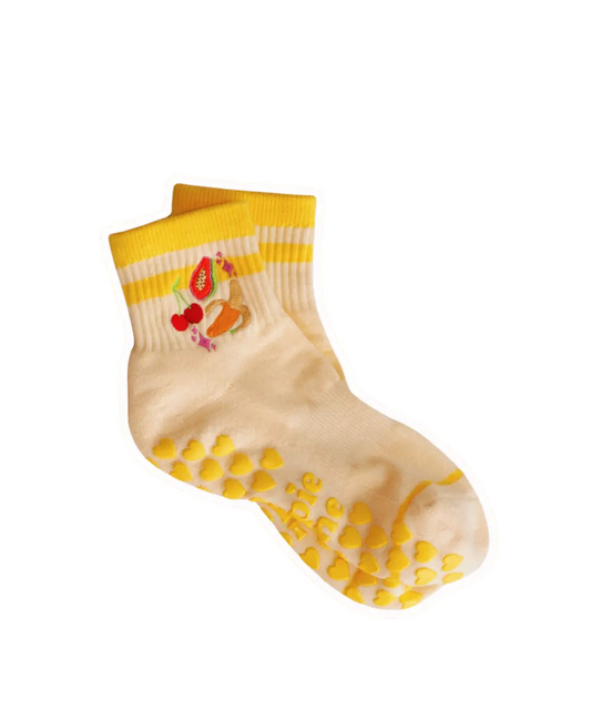 tippie tone crew grip socks tutti frutti pilates